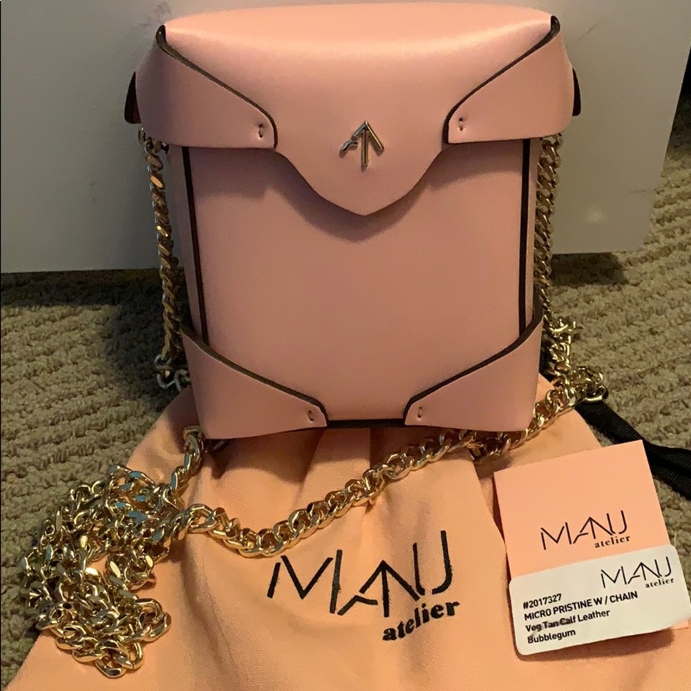 Manu Atelier Micro Mini Pristine with Chain